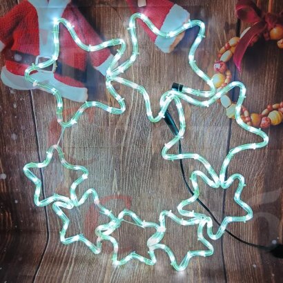 Световая фигура - "Звездный хоровод" уличная белая